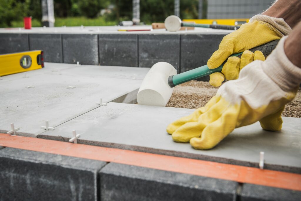 Patio Concrete Tiles Floor Paving